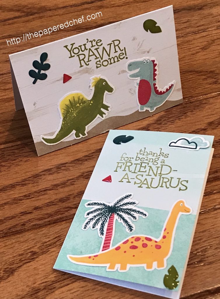Dinoroar and Dino Days Cards by Stampin' Up! - A Little Smile Paper Pumpkin Kit