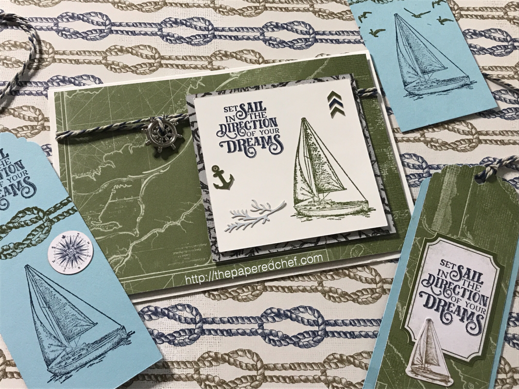 Come Sail Away Suite by Stampin' Up! - Bookmarks and Card