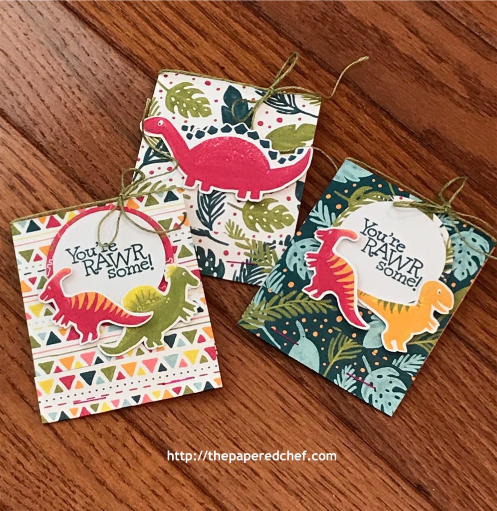 Dinoroar and Dino Days Tea Holders by Stampin' Up!
