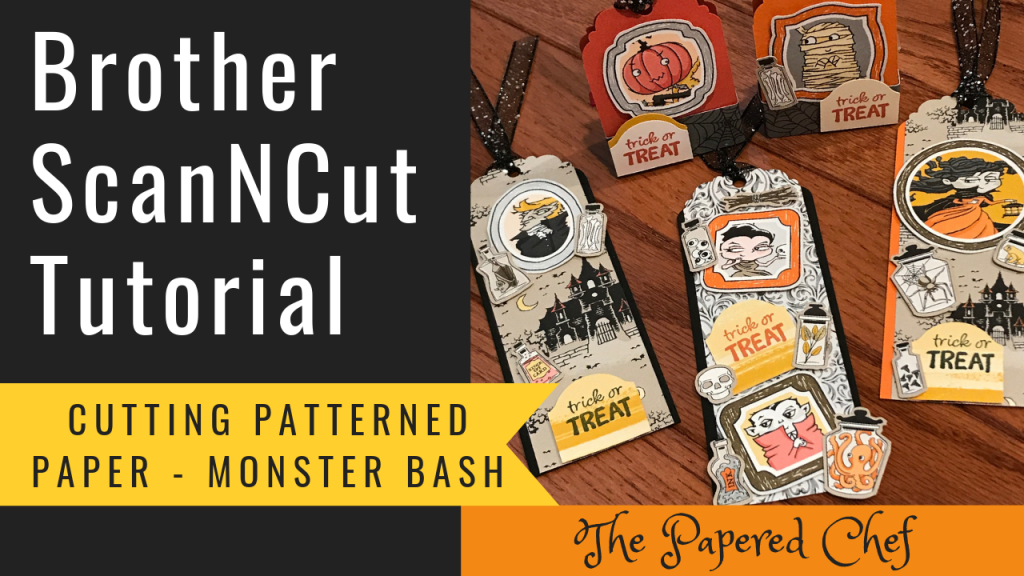 Brother ScanNCut - Cutting Patterned Paper - Monster Bash