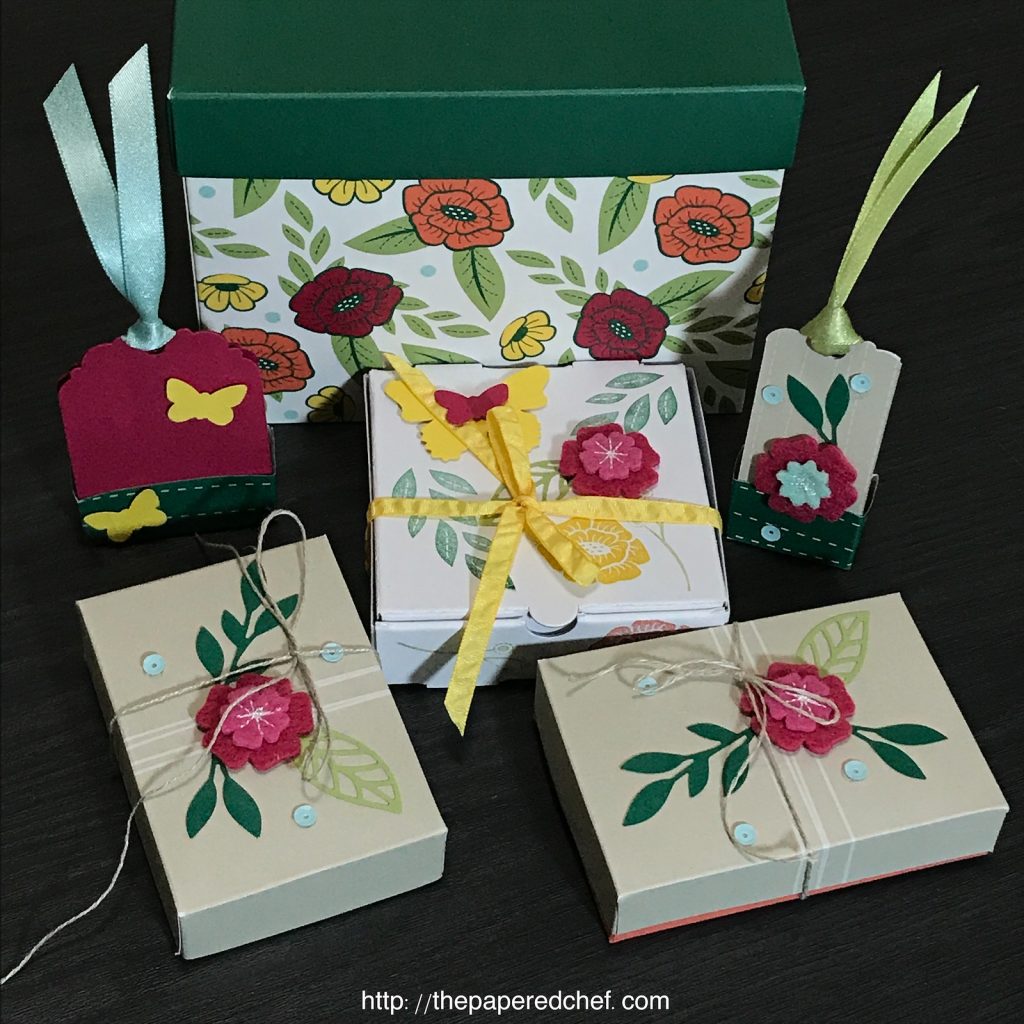 Boxes and Tag Treats created using For the Love of Felt Project Kit