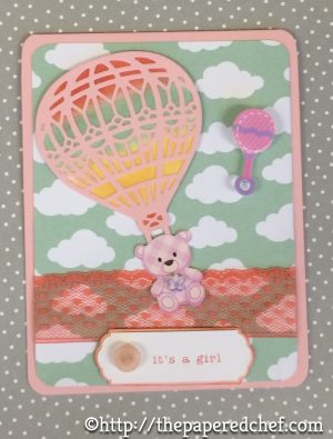 Hot Air Balloon Baby Card