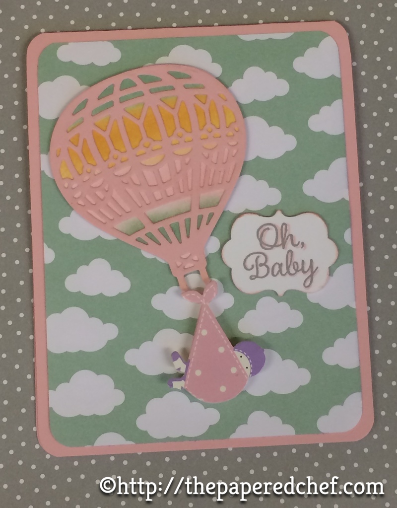 Hot Air Balloon Baby Card