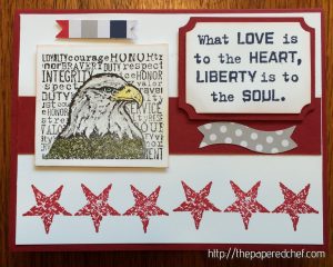 Eagle Liberty card using The Free & the Brave stamp set