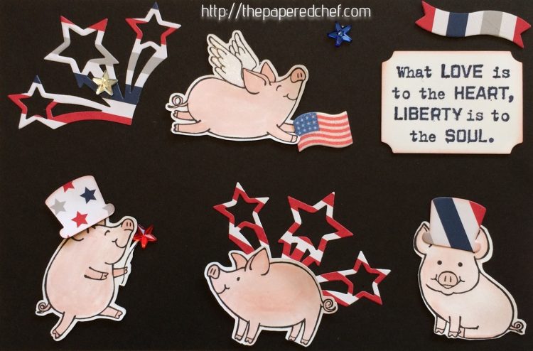 Patriotic Pigs using the This Little Piggy stamp set