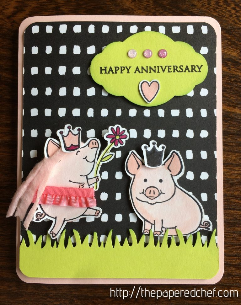 This Little Piggy Anniversary Card - The Papered Chef