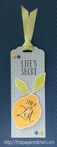 Life's Short - Live it with Zest Bookmark
