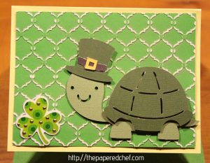 St. Patrick's Day Turtle Card created with the Cricut