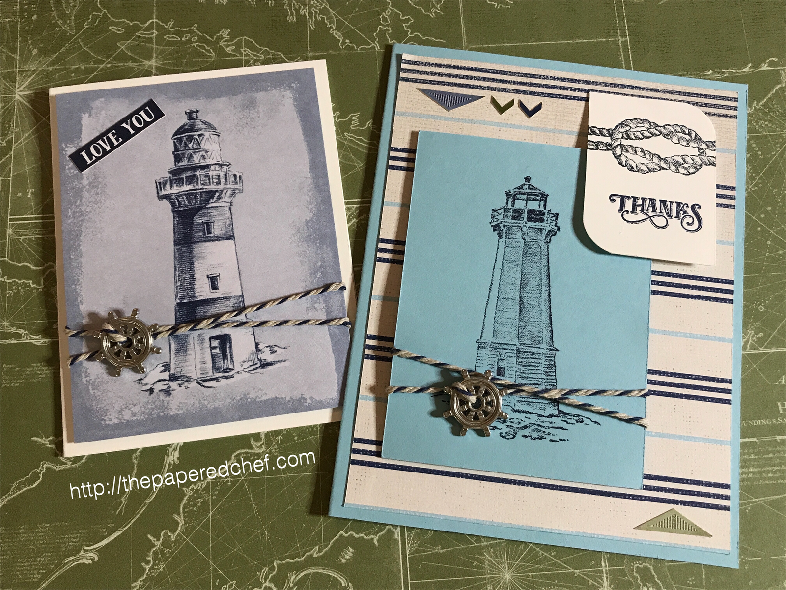 Come Sail Away Suite by Stampin' Up! - Lighthouse Cards