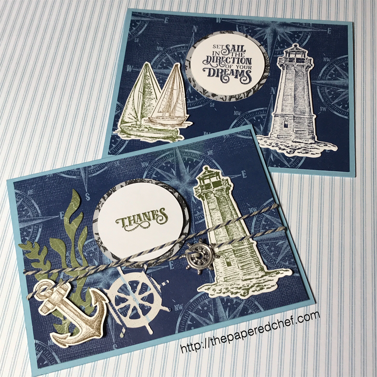 Come Sail Away Suite by Stampin' Up! - Lighthouse Cards