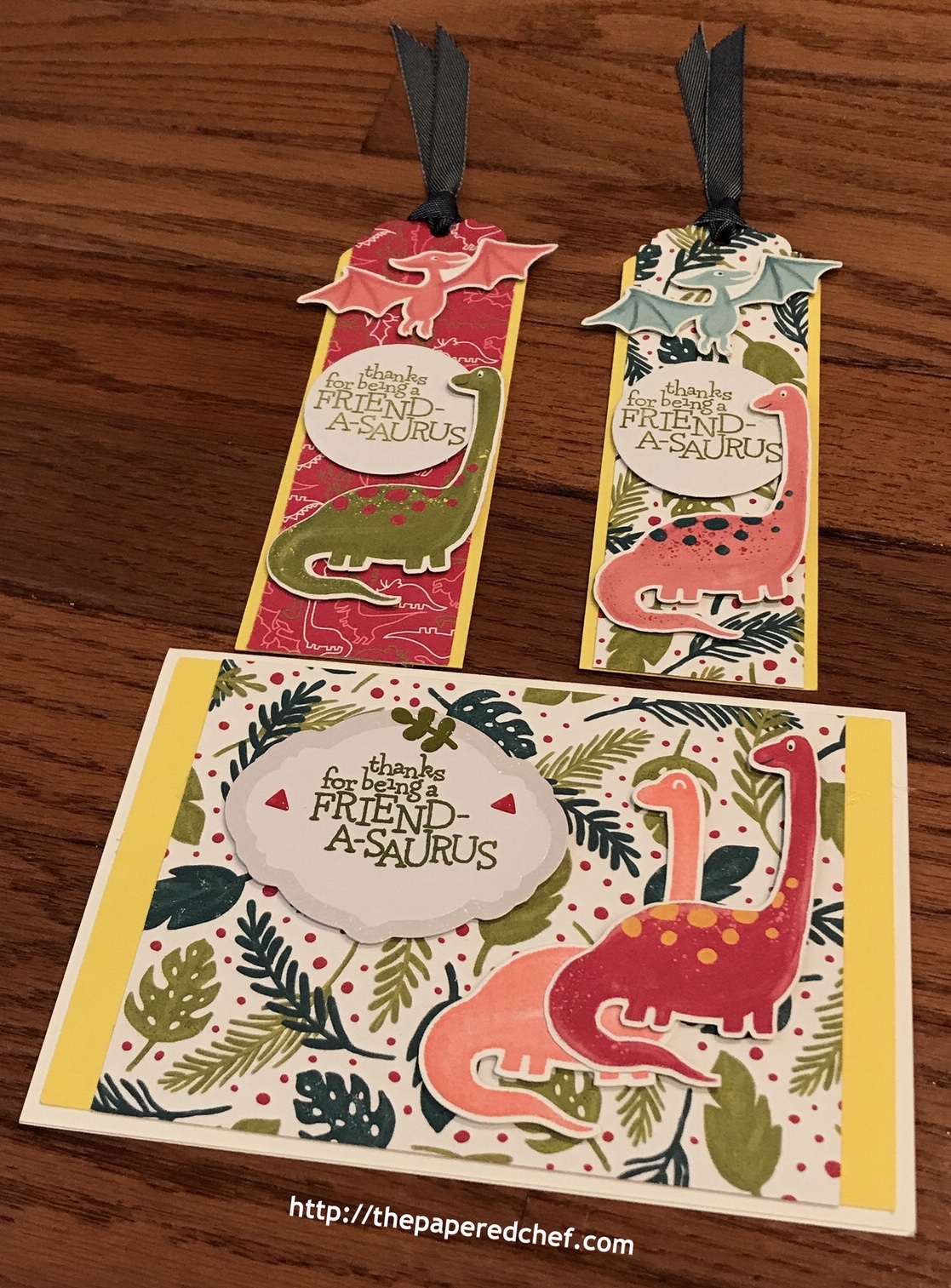 Dinoroar Suite by Stampin' Up! - Dinodays Card and Bookmarks