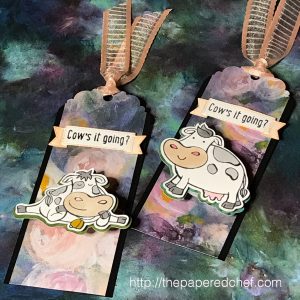 Over the Moon - Stampin' Up! Cow's It Going Bookmarks