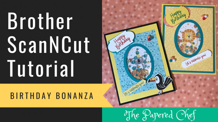 Brother ScanNCut - Birthday Bonanza Shaker Cards